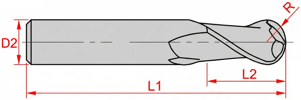Фреза сферическая, 2 мм, 2 зуба Фреза сферическая, 2 мм, 2 зуба.png