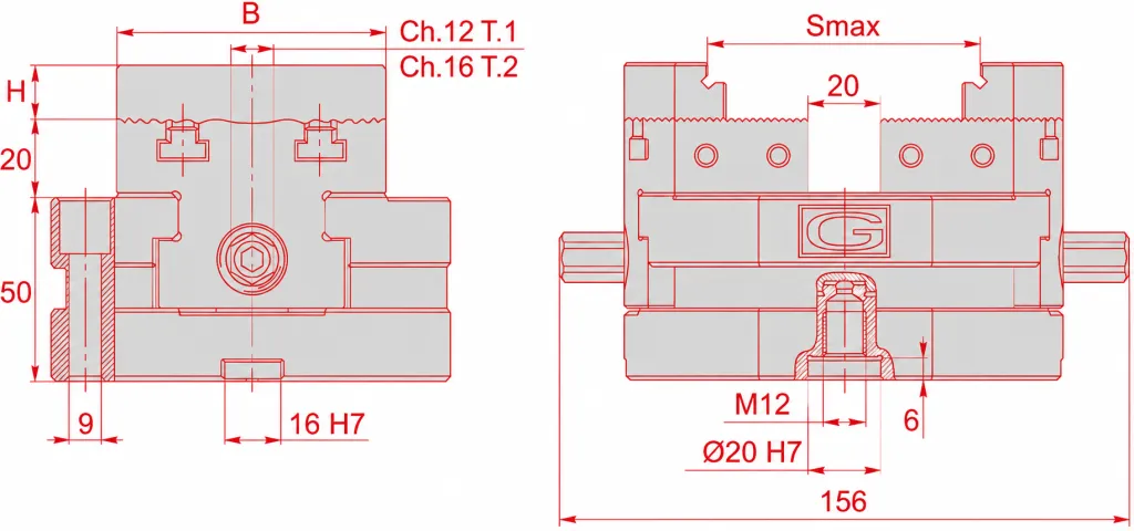 Тиски самоцентрирующиеся 5-осевые, Gerardi 640-2 Multitasking ART.640-2 Тиски самоцентрирующиеся 5-осевые, Gerardi 640-2 Multitasking ART.640-2