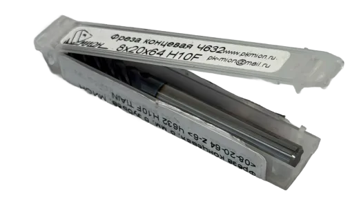 Фреза концевая, 8 мм, 6 зубьев, МИОН <08-20-64 z-6> Ч632 Н10F TiAlN