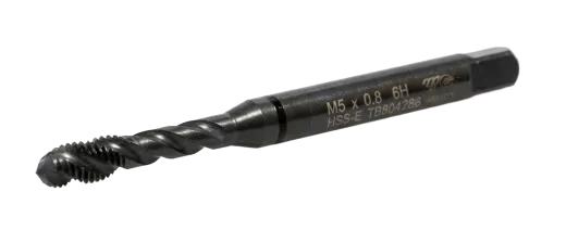 Метчик ходовой глухой М5 х 0,8 мм, YG-1 <TB804286> со спиральной канавкой