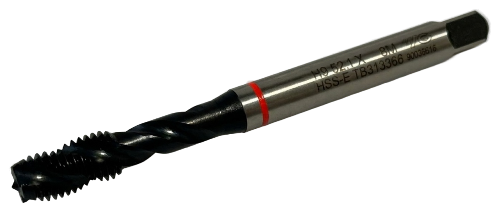 Метчик ходовой глухой М8 х 1,25 мм, YG-1 <TB313366> со спиральной канавкой