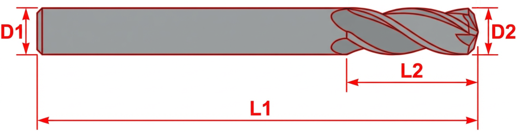 Фреза сферическая, 5х10 мм, 30гр. по алюминию, Инреко