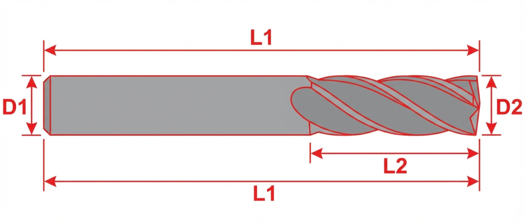 Фреза концевая, 16х60 мм, 35гр. по стали, Инреко