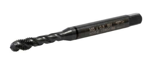 Метчик ходовой глухой М5 х 0,8 мм, YG-1 <TB804286> со спиральной канавкой